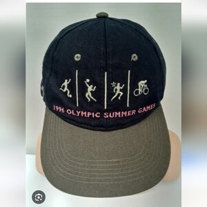Vtg 1996 Champion Georgia OlympicsBaseball Cap blue green wool blend. NWT